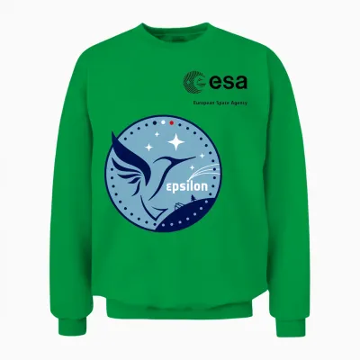 Esa European Space Agency Mission Epsilon Long Sleeve Patch Unisex Sweatshirt - Irish Green