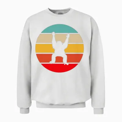 Orangutan Retro Unisex Sweatshirt - White