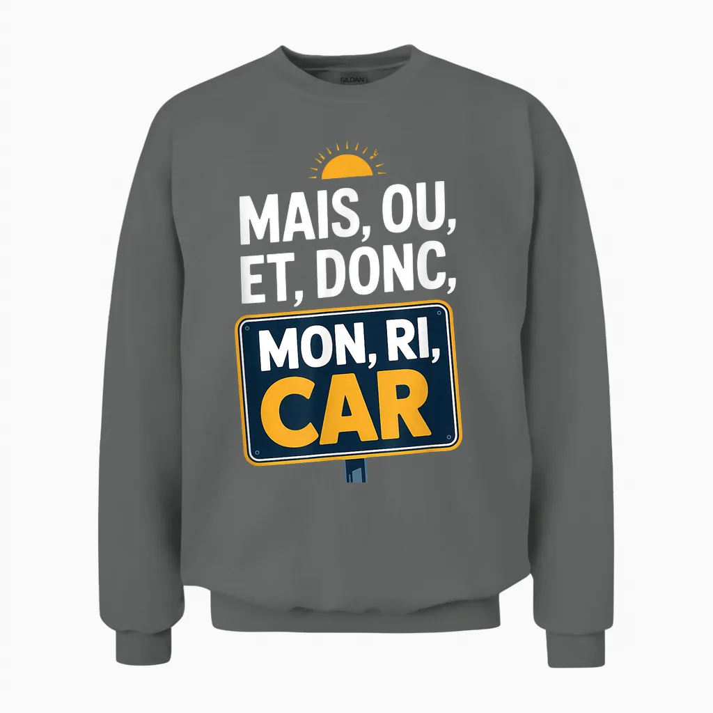 Funny Ricard Mon Ri Car Aperitif Unisex Sweatshirt in Graphite Heather