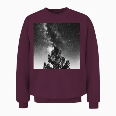 The Celestial Burning Bush Unisex Sweatshirt - Maroon