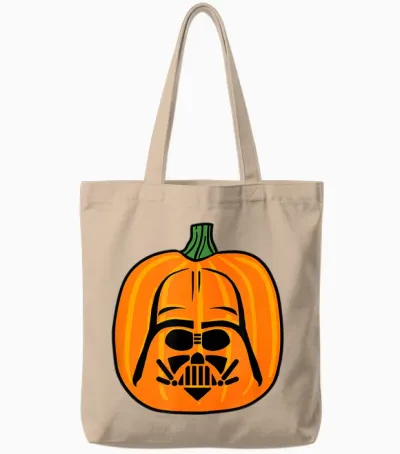 Amazon Essentials Star Wars Darth Vader Halloween Pumpkin Jack O'lantern Tote Bags - Natural
