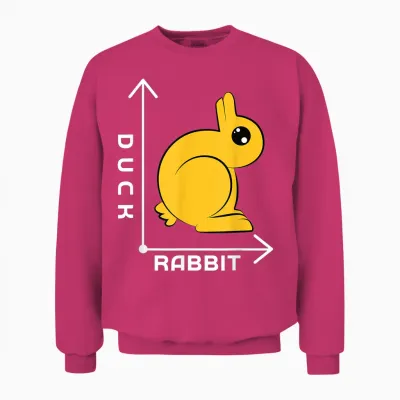 Lustiges Optisches Illusionsdesign - Ente - Hase - Streich - Kunst Unisex Sweatshirt - Heliconia