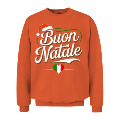 Buon Natale Italian Xmas Unisex Sweatshirt - Orange