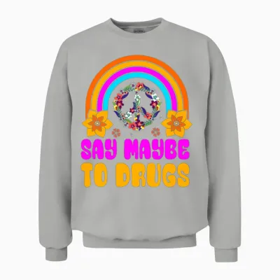 Funny Hippie Unisex Sweatshirt - Ash
