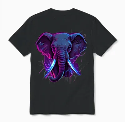 éléphant Unisex T-Shirt - Black