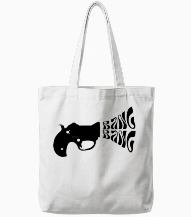 Bang Bang Tote Bags in White