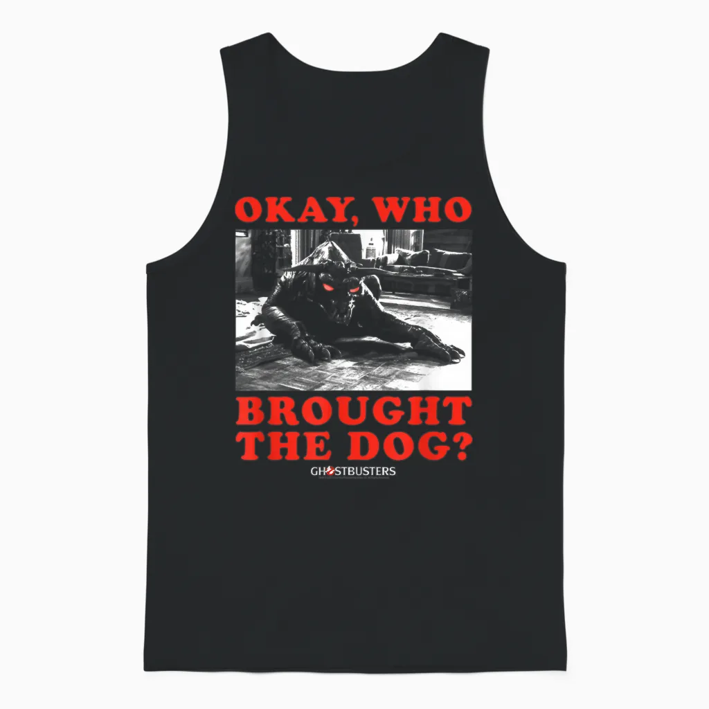 Ghostbusters Who Brought the Dog Zuul Lustiger Film Unisex Tank Top in Black