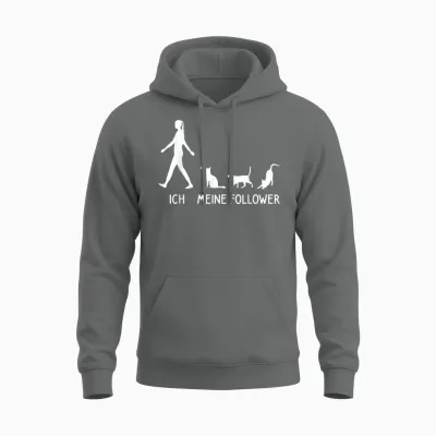 Lustiges Ich Meine Follower Katzen Spruch Kitten Idee Katze Unisex Hoodie - Graphite Heather