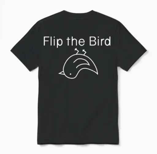 Flip the Bird Lovers Unisex T-Shirt in Black