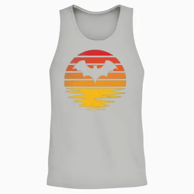 Bat Retro Unisex Tank Top - Ash