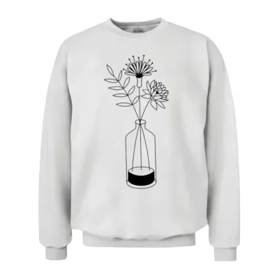 Flower Unisex Sweatshirt - White