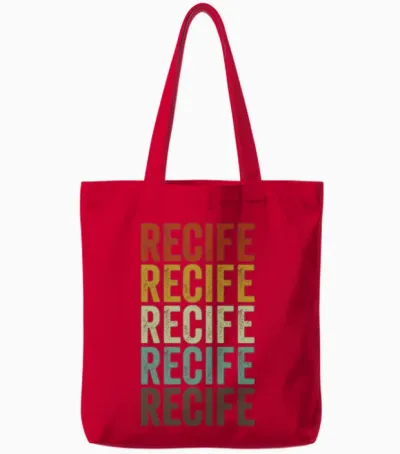 Recife Brazil Retro Vintage Tote Bags - Red