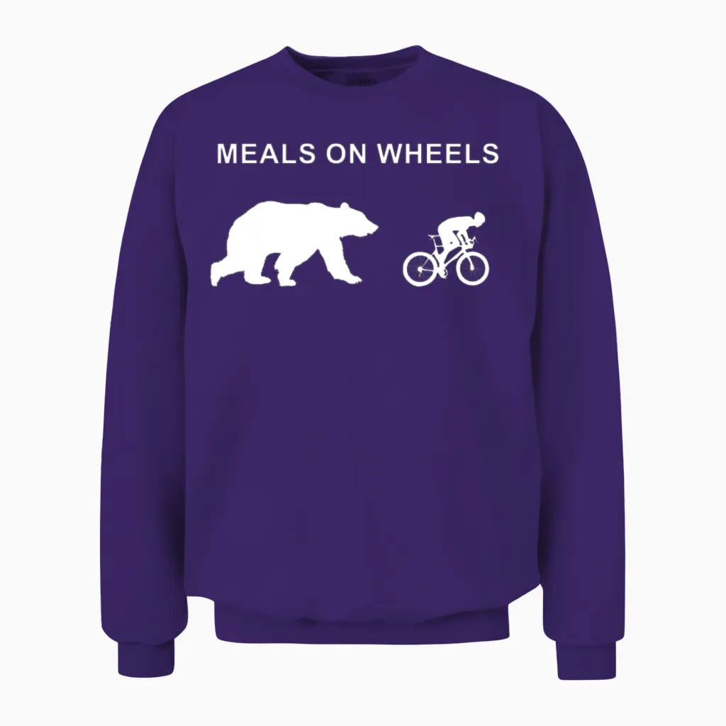 Meals on Wheels Unisex Sweatshirt in Purple