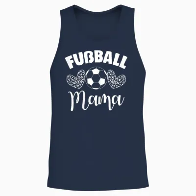 Football Mama T-Shirt, Black Unisex Tank Top - Navy
