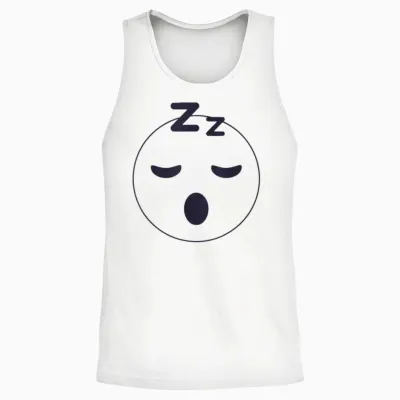 Sleep Emoticon Pajama Sleeping Pjs Men Women Pajamas Unisex Tank Top - White