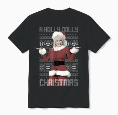 Dolly Parton Christmas Unisex T-Shirt - Black