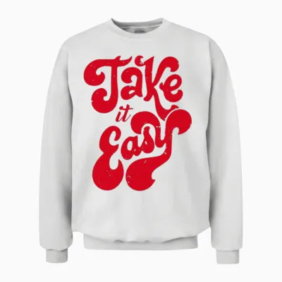 Retro Distressed 70s Take Unisex Sweatshirt - White