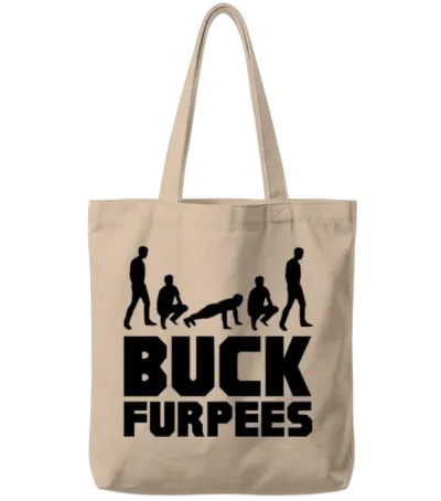 Buck Furpees Burpees Fitness Tote Bags - Natural