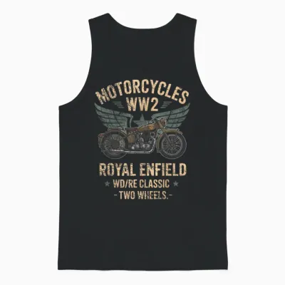 Royal Enfield Wd/re Classic Moto Ww2 Unisex Tank Top - Black