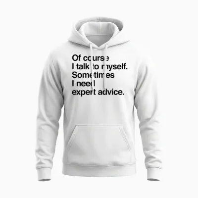 Expert Advice Unisex Hoodie - White