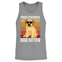 Professional Dog Sitter Puppy Dogs Dog Sitting Unisex Tank Top - Sport Grey – 2