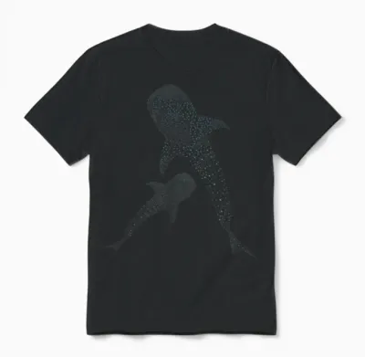 Whale Shark T-Shirt, Black Unisex T-Shirt - Black