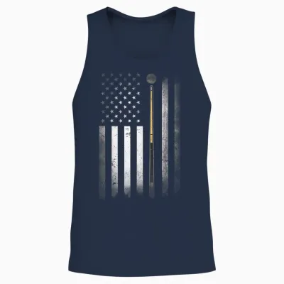 Billiards Pool Player Table Usa Us American Unisex Tank Top - Navy
