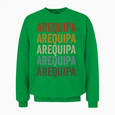 Arequipa Peru Retro Vintage Unisex Sweatshirt - Irish Green