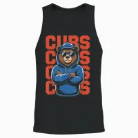 Vintage Cubs Gift for Men Women Boys Girls Unisex Tank Top in Black - 2