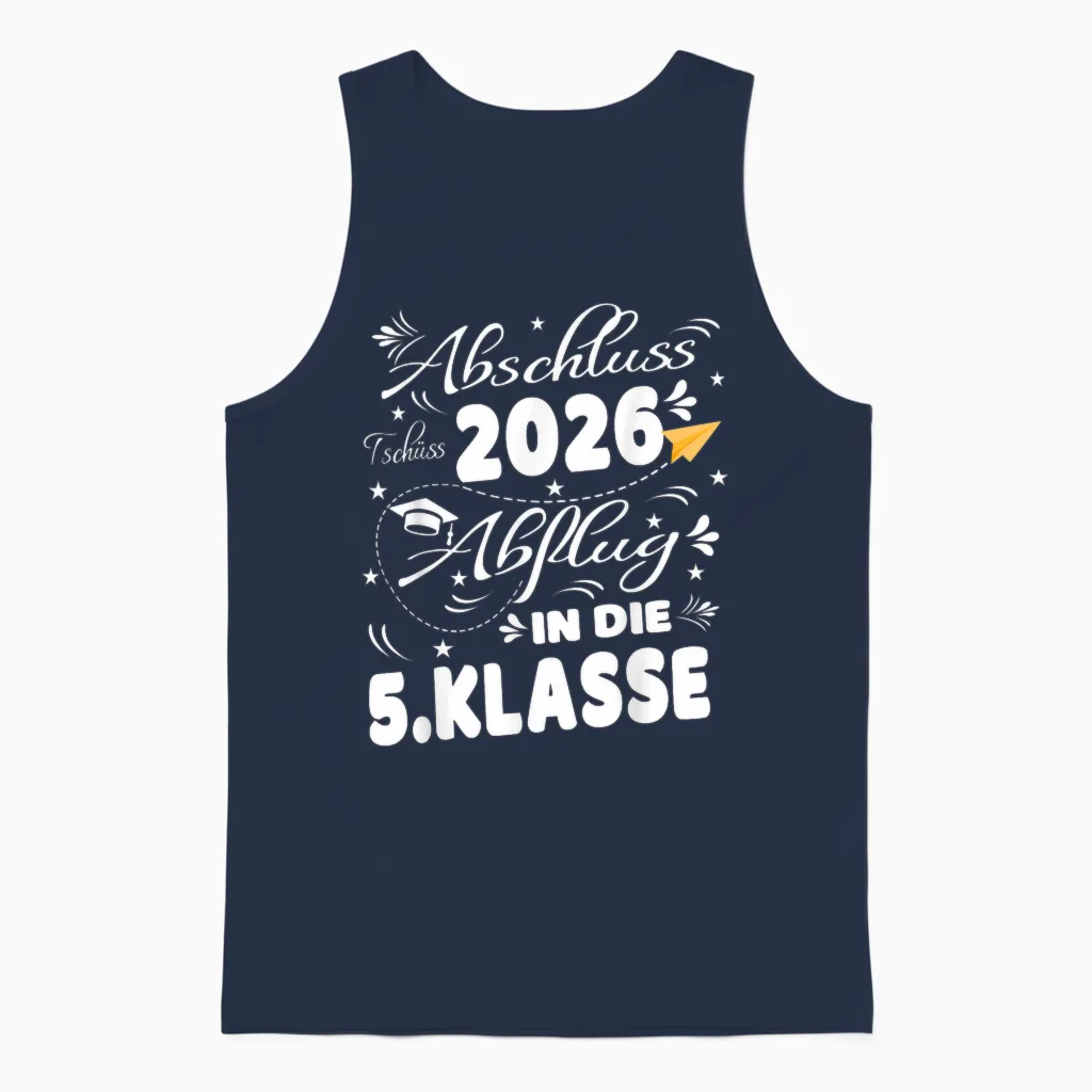Abschluss Grundschule 2026 Einschulung 5.klasse Mädchen Unisex Tank Top in Navy