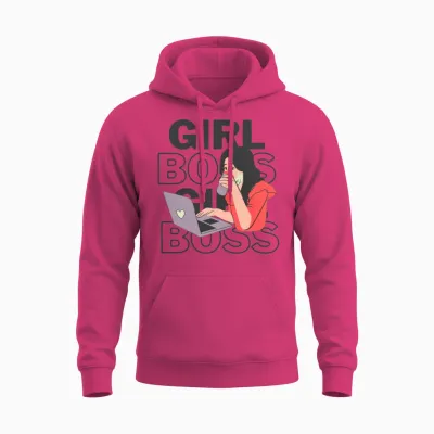 Im a Girl Boss Retro Unisex Hoodie - Heliconia
