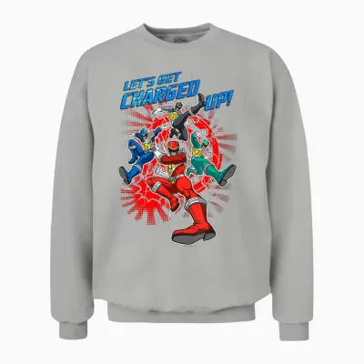 Power Rangers Dino Charge Charged Up Unisex Sweatshirt - Ash