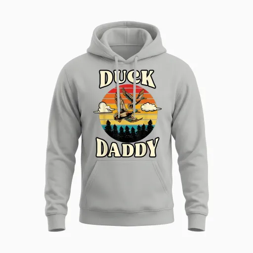 Duck Dad Mallard Duck Hunter Dad Hunter Lover Unisex Hoodie - Ash