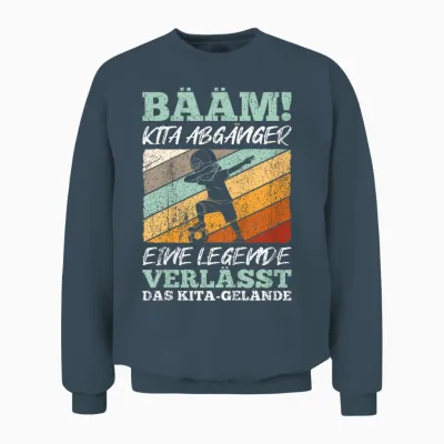 Kinder Bääm Kita Abgänger Eine Legende Verlässt Das Kita-Gelände Unisex Sweatshirt - Dark Heather