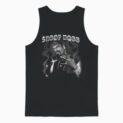 Official Photo Snoop Dogg Airbrush Unisex Tank Top - Black