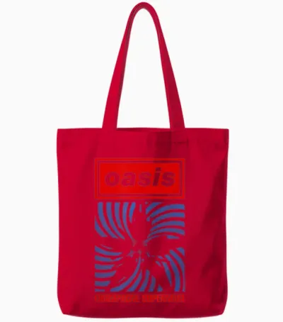 Oasis Band Swirl Tote Bags - Red