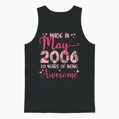 Mai 2006 Cool Cadeau Anniversaire 20 Ans Pour Filles Unisex Tank Top - Black