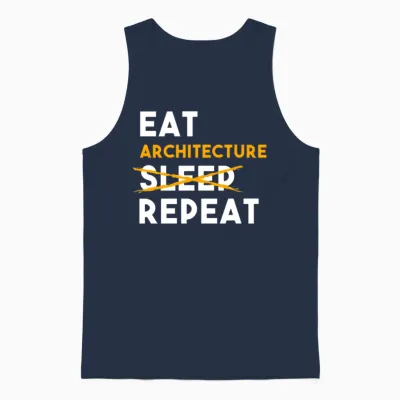 Architecture Student Funny Unisex Tank Top - Navy
