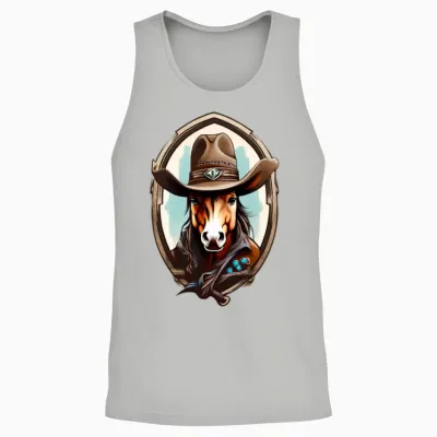 Captain Horse Unisex Tank Top - Ash