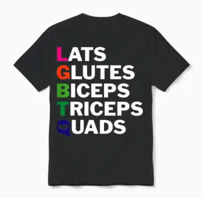 Lgbtq Gym Unisex T-Shirt - Black