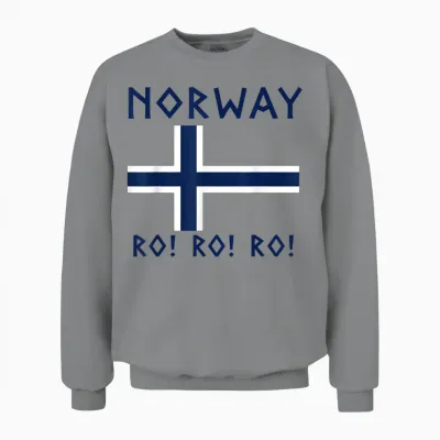 Norway Flag Ro Ro Ro Nordic Soccer Fan Supporter Gift Unisex Sweatshirt - Sport Grey