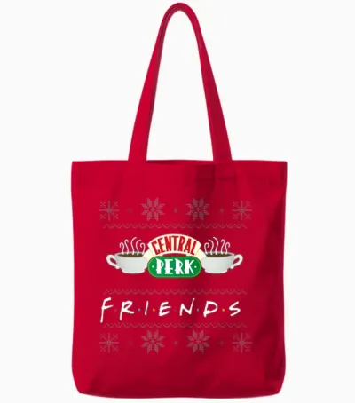 Friends X-Mas Central Perk Tote Bags - Red