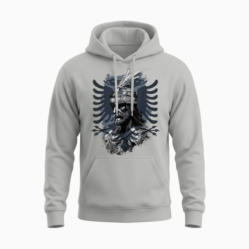 Albanien Albanischer Adler Kosovo Skënderbeu Skanderbeg Albanischer Nationalheld Adler Kosovo Albaner T-Shirt, Unisex Erwachsene Und Kinder, Schwarz, S, Eu 38/40 Unisex Hoodie in Ash