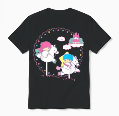 Little Twin Stars Cloud Dreamland Unisex T-Shirt - Black