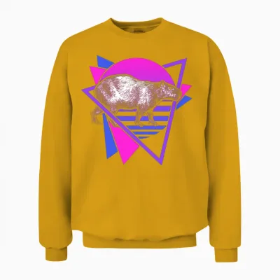 Capybara Retro Unisex Sweatshirt - Gold
