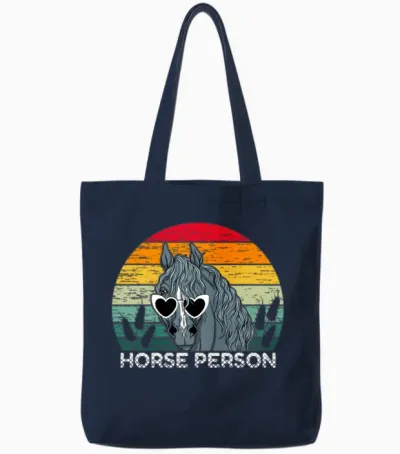 Horse Person Tote Bags - Navy