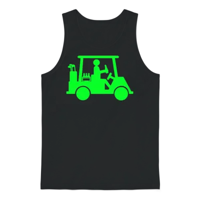 Funny Golf Unisex Tank Top - Black
