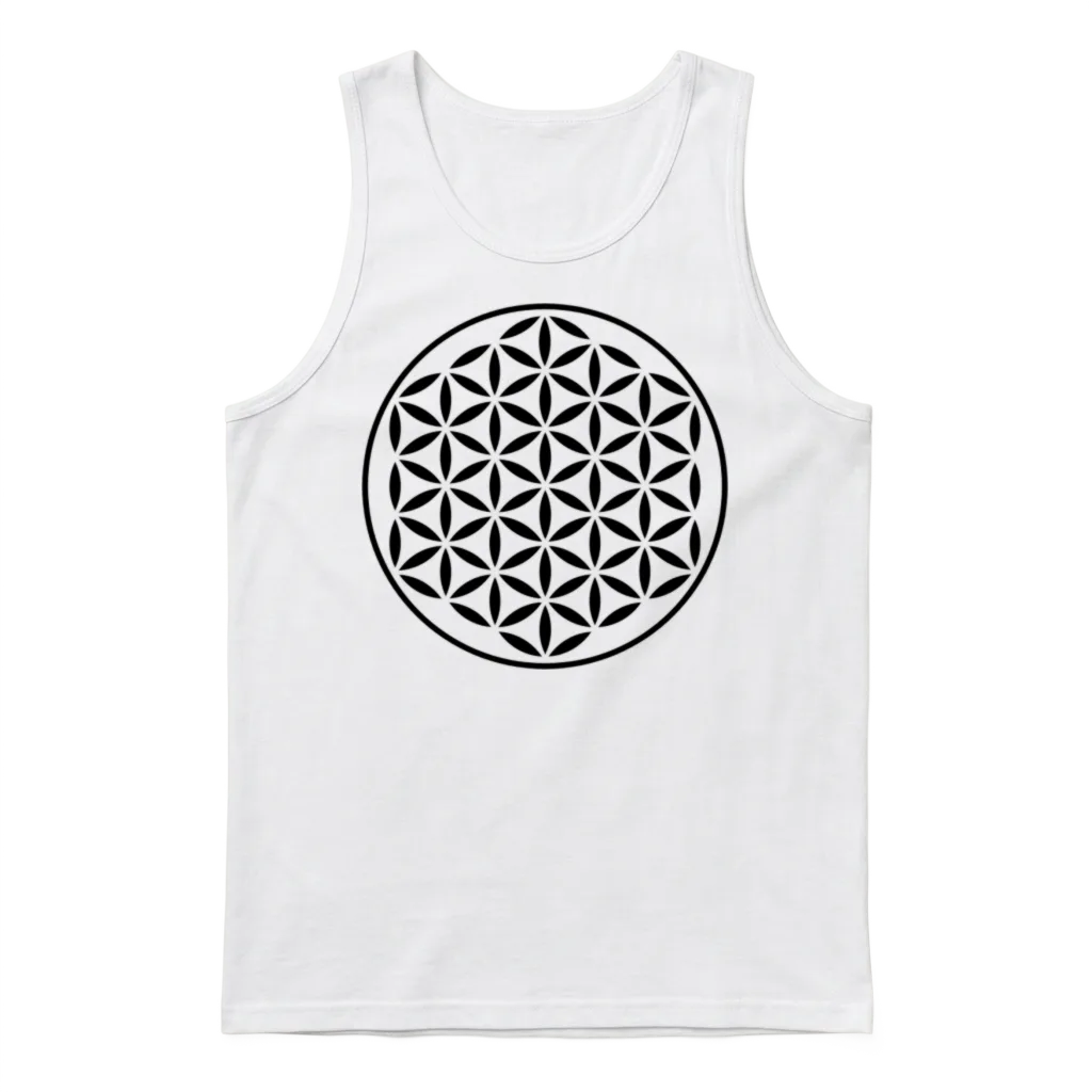 Flower of Life - Vector Kompact Unisex Tank Top - White