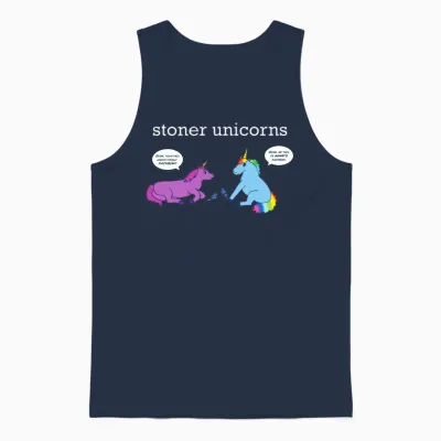 Stoner Unicorns T-Shirt (women's Standard) Unisex Tank Top - Navy