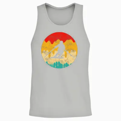 Ski Retro Unisex Tank Top - Ash